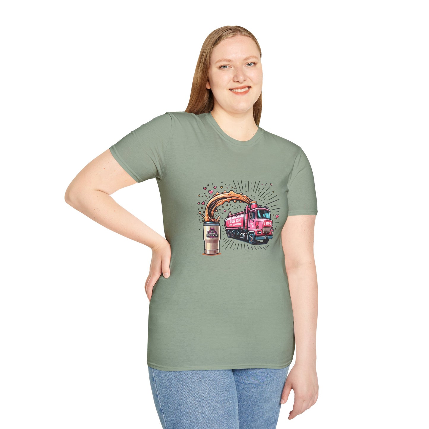Funny Coffee Truck Unisex Softstyle T-Shirt - Perfect for Coffee Lovers