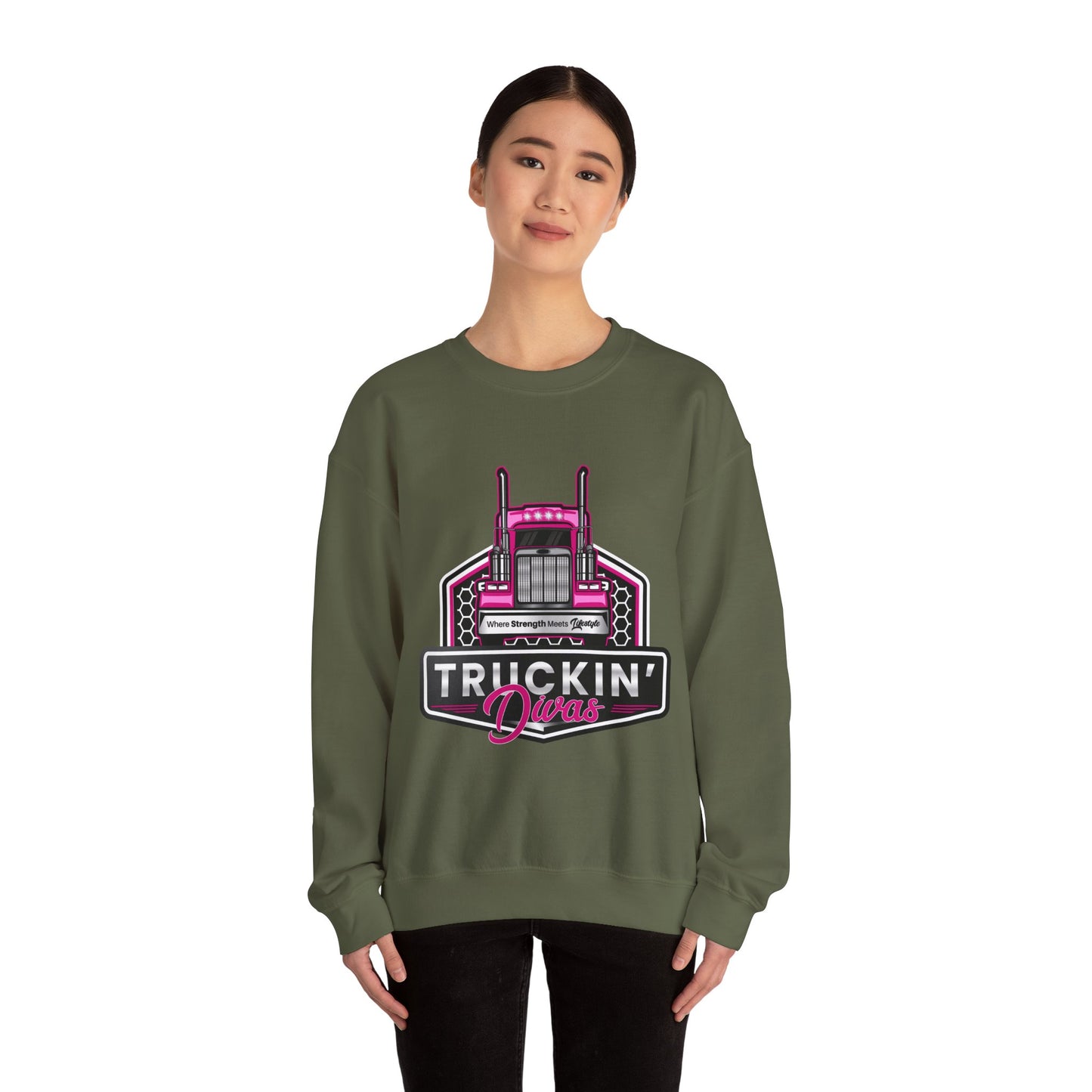 Signature Truckin' Divas Unisex Heavy Blend™ Crewneck Sweatshirt