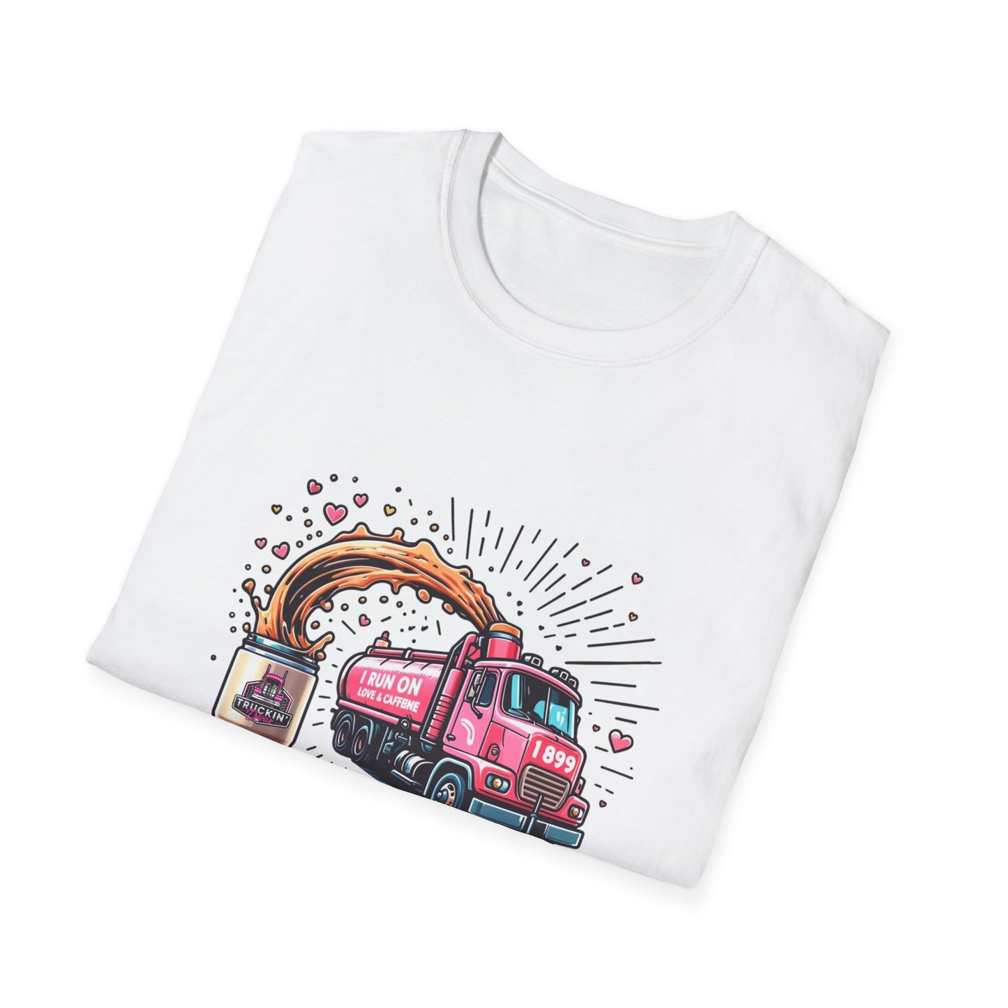 Funny Coffee Truck Unisex Softstyle T-Shirt - Perfect for Coffee Lovers