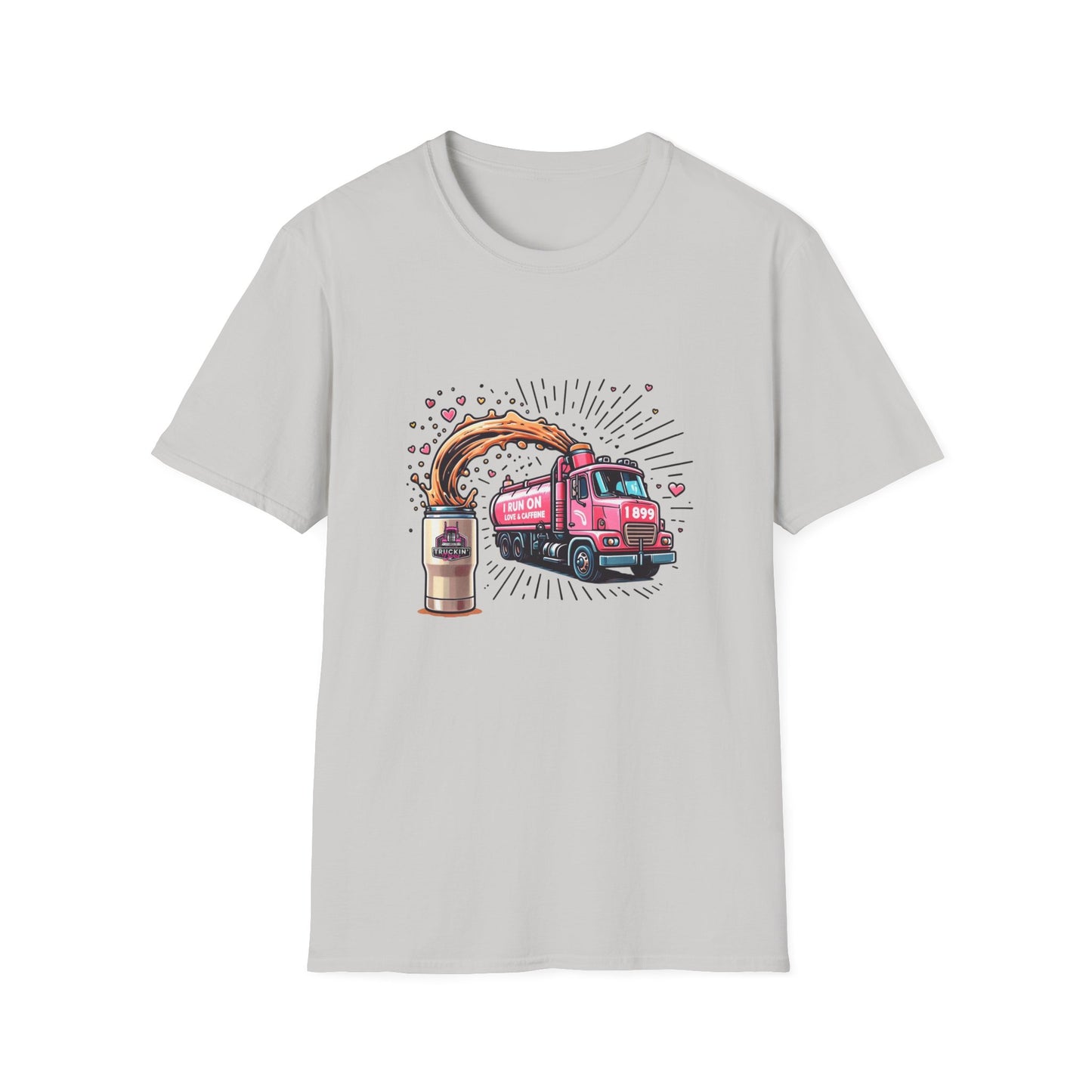 Funny Coffee Truck Unisex Softstyle T-Shirt - Perfect for Coffee Lovers