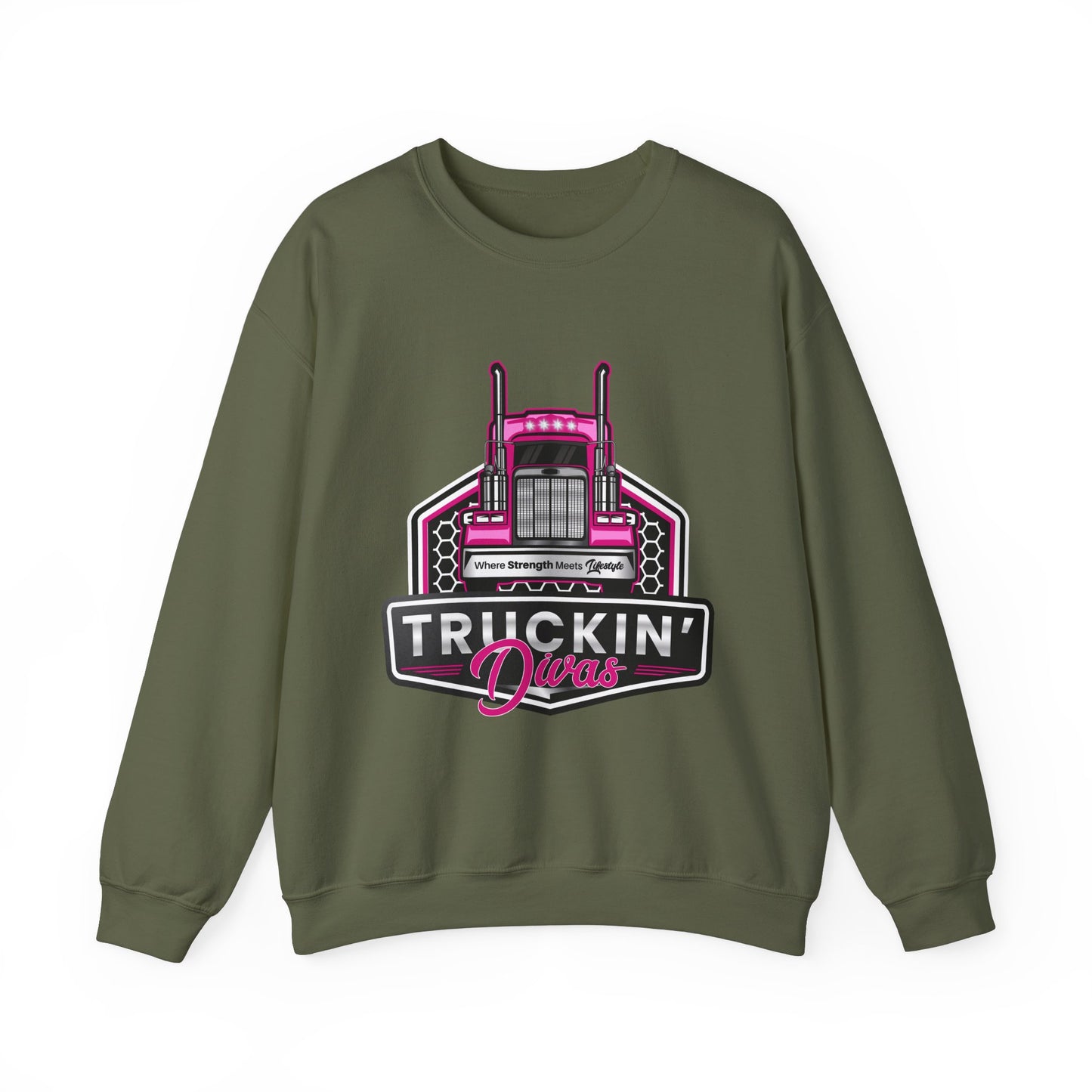 Signature Truckin' Divas Unisex Heavy Blend™ Crewneck Sweatshirt