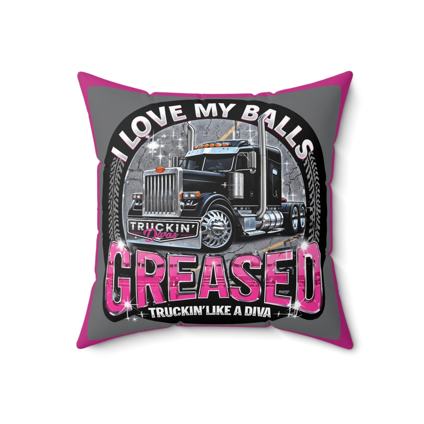 #Greased Truckin' Divas Custom Indoor Pillows (P)