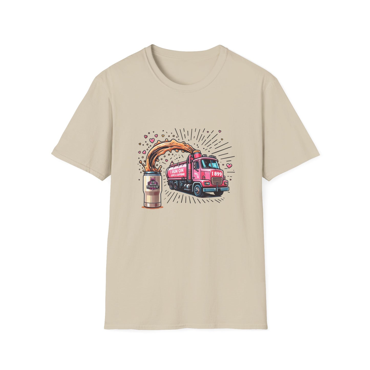 Funny Coffee Truck Unisex Softstyle T-Shirt - Perfect for Coffee Lovers