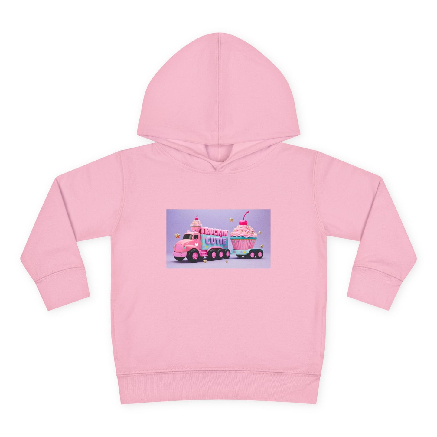 Truckin Cutie Pastel Toddler Pullover Fleece Hoodie