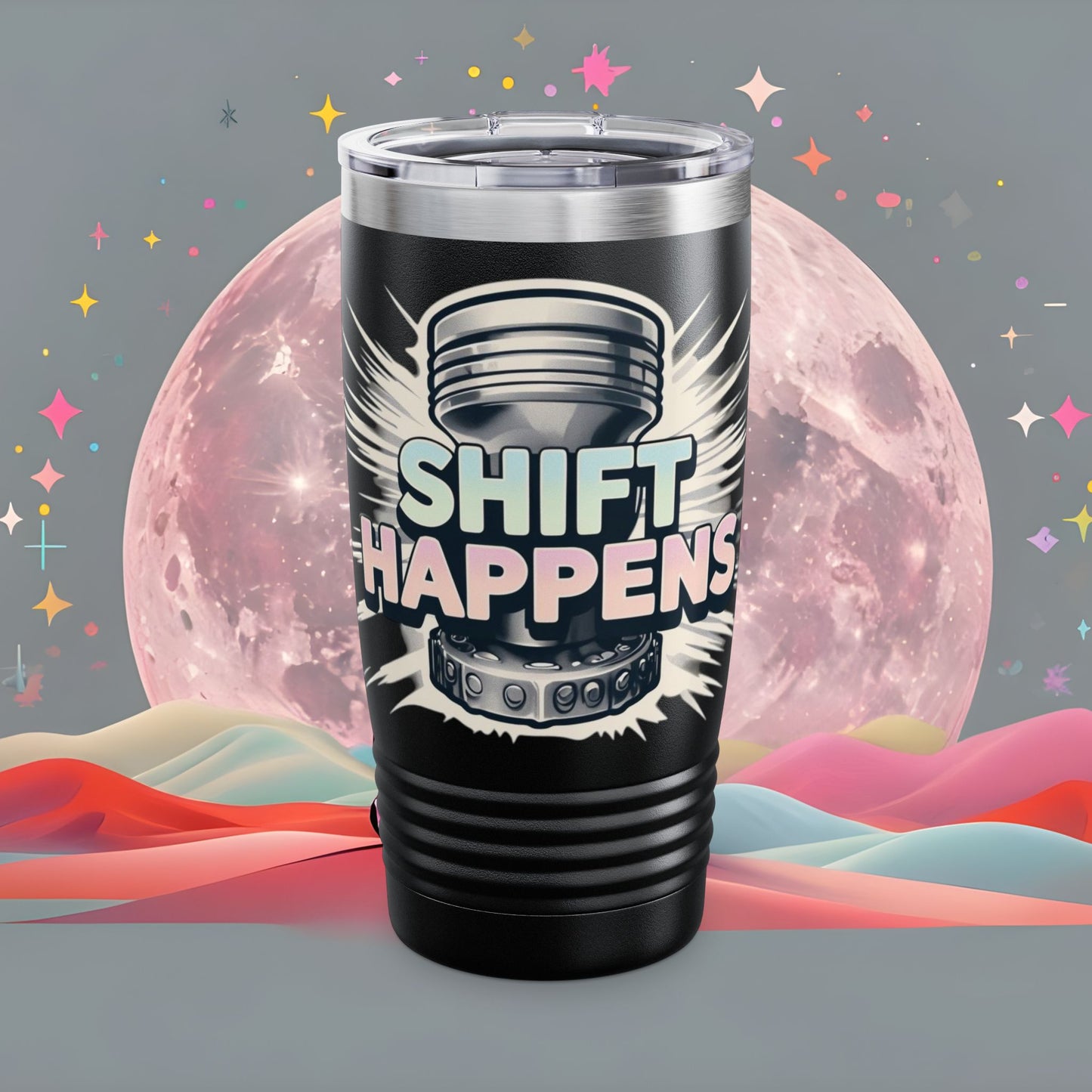Shift Happens 20oz Ringneck Tumbler - Motivational Travel Mug for Everyday Use