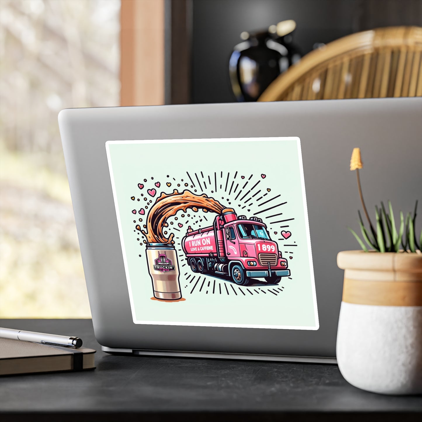 Funny Coffee Truck Vinyl Decals - Perfect for Coffee Lovers & Truck Enthusiasts