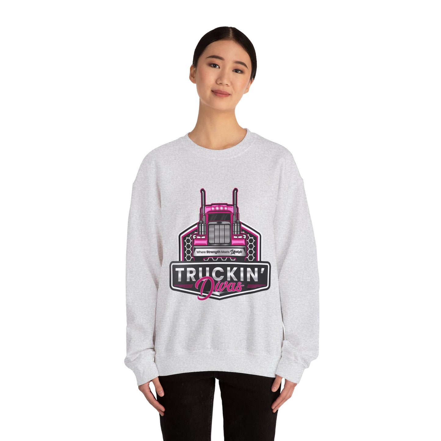 Signature Truckin' Divas Unisex Heavy Blend™ Crewneck Sweatshirt