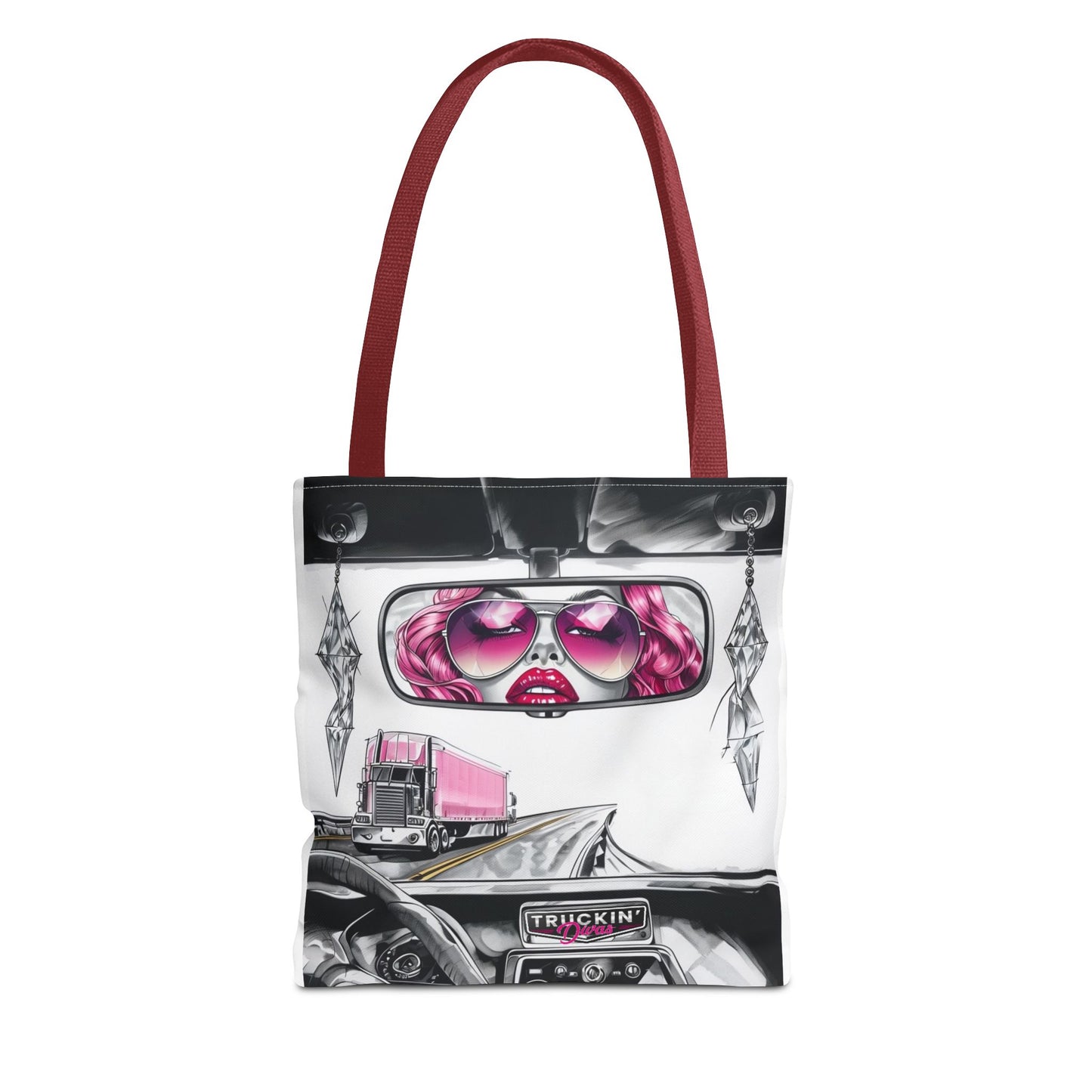 Glam Tote Bag - Diva Rear View Mirror Design