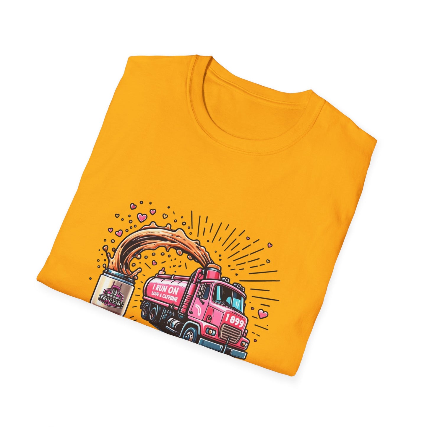 Funny Coffee Truck Unisex Softstyle T-Shirt - Perfect for Coffee Lovers