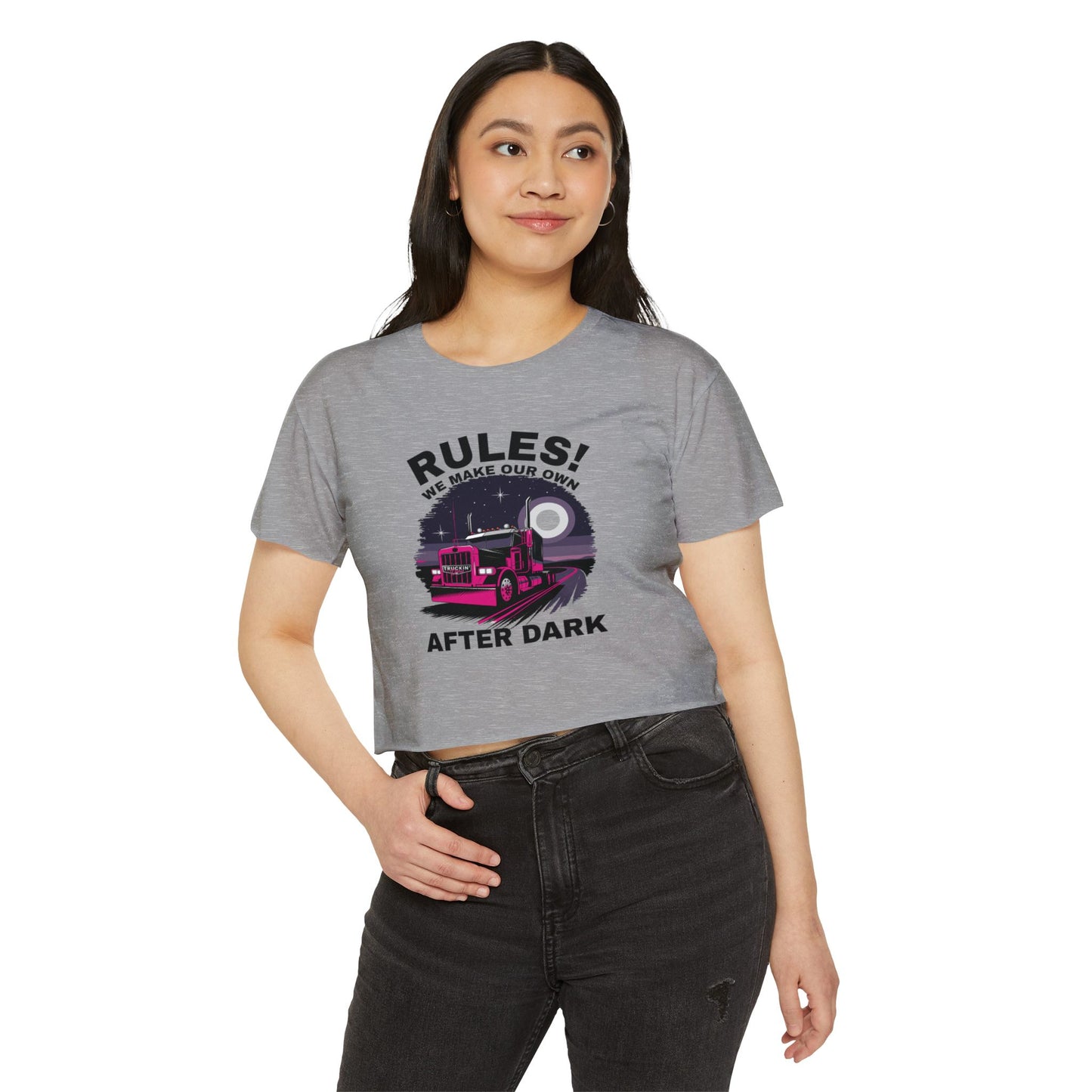Women's Festival Crop Top - "RULES! We Make Our Own After Dark"