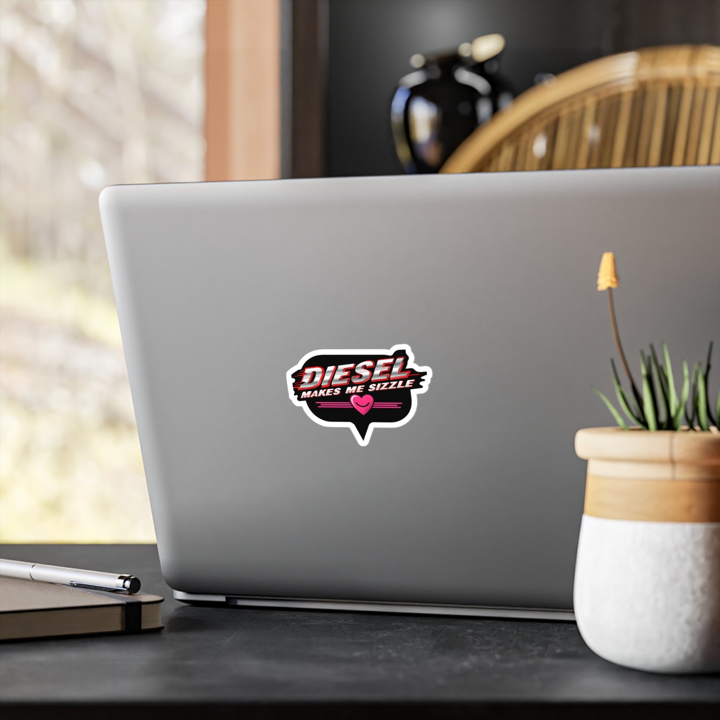 Kiss-Cut Vinyl Decal - 'Diesel Makes Me Sizzle'