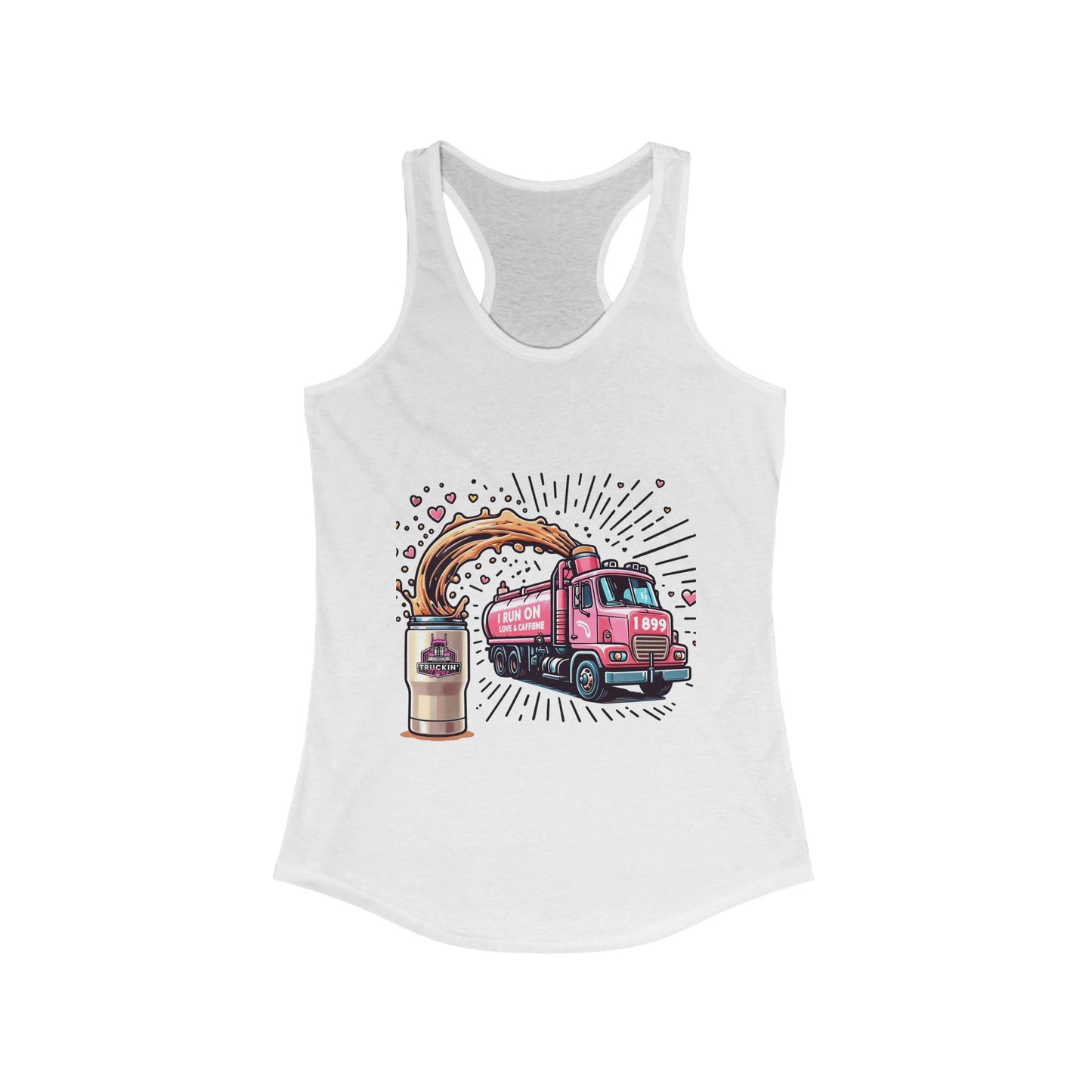 Love & Caffeine Women's Racerback Tank - Fun & Stylish Tank Top