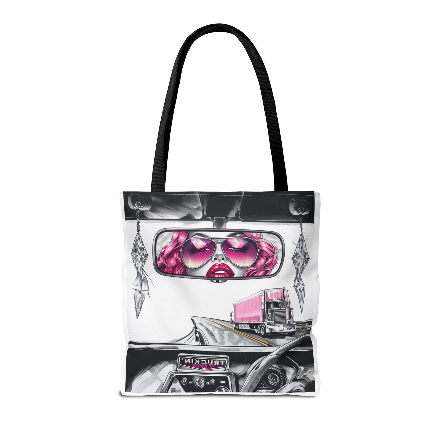 Glam Tote Bag - Diva Rear View Mirror Design