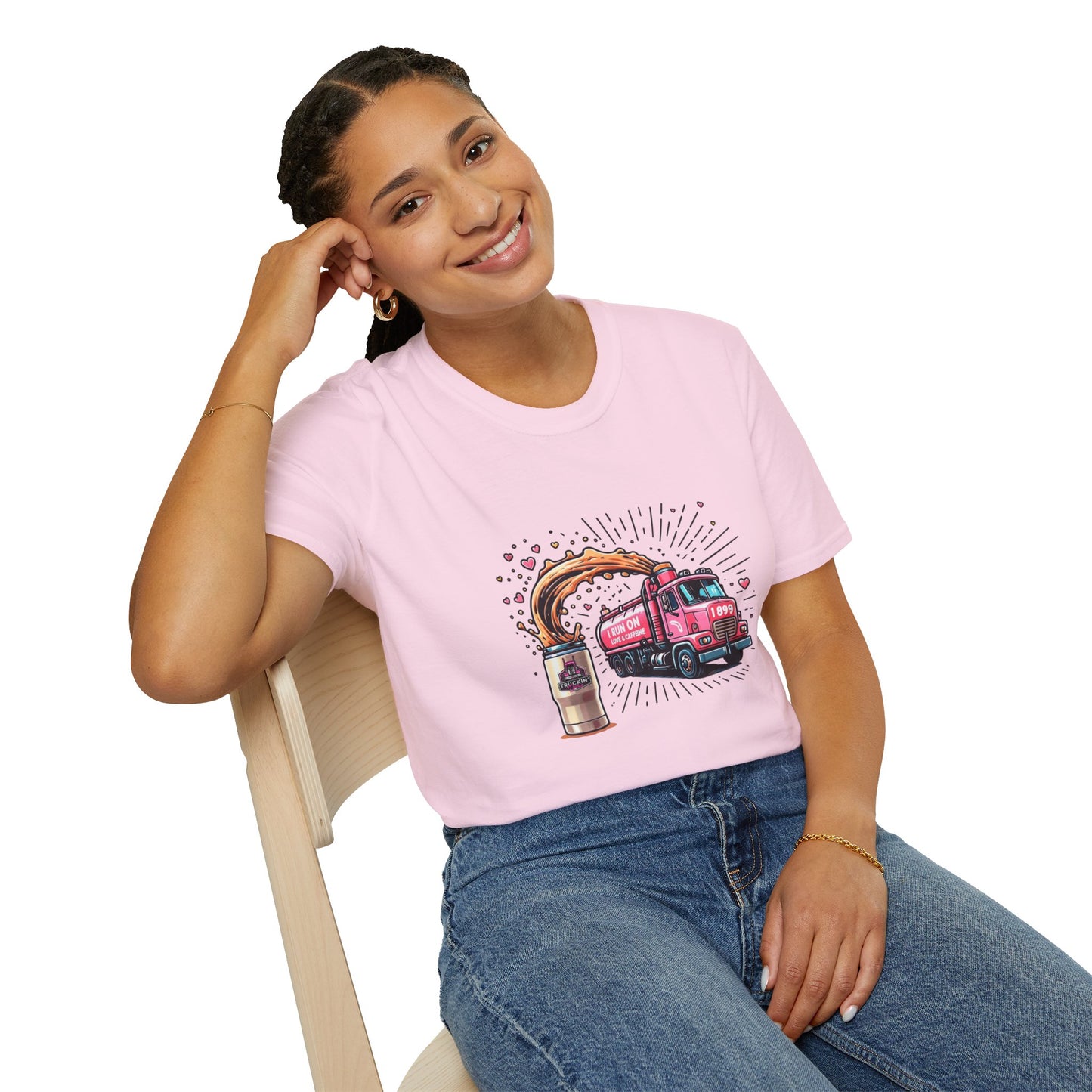 Funny Coffee Truck Unisex Softstyle T-Shirt - Perfect for Coffee Lovers
