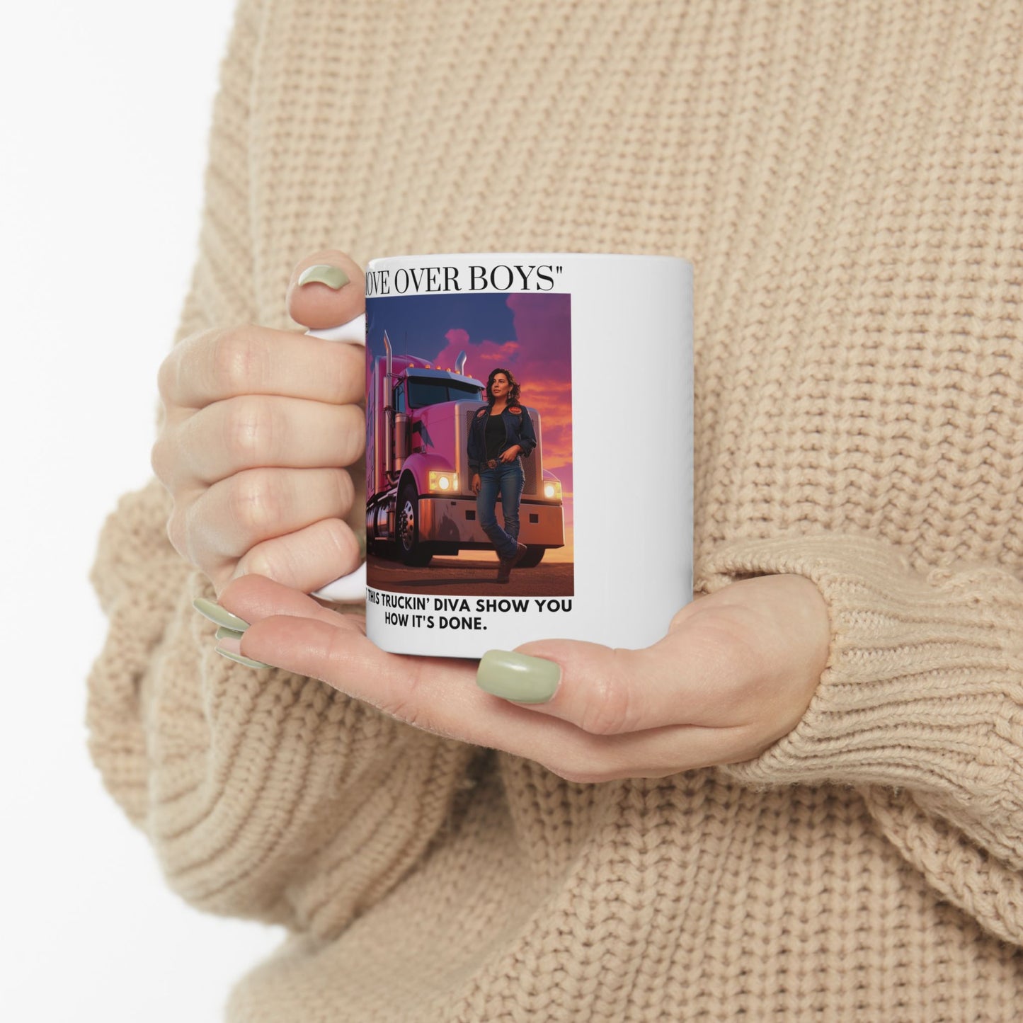 Move Over Boys Ceramic Mug, (11oz, 15oz)
