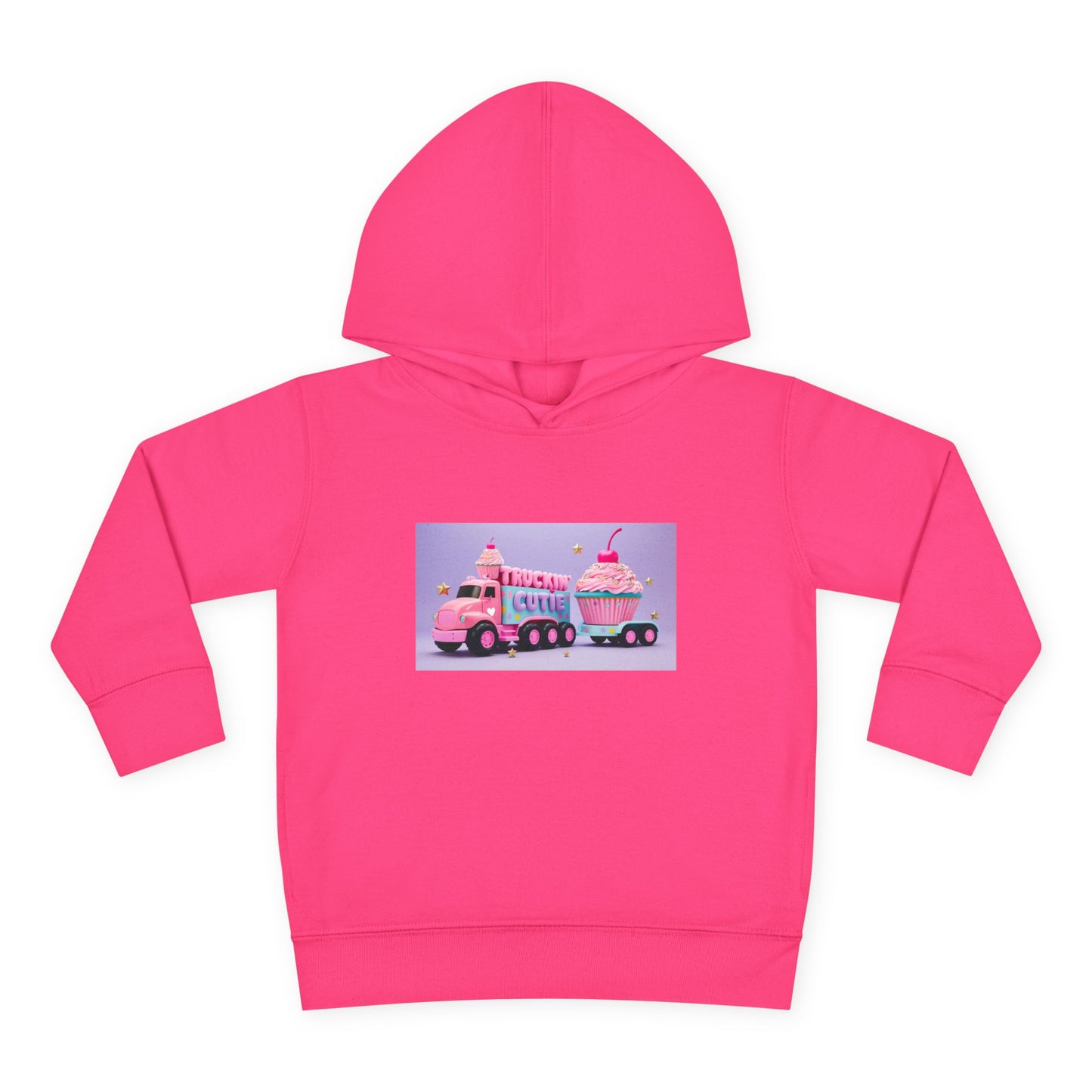 Truckin Cutie Pastel Toddler Pullover Fleece Hoodie
