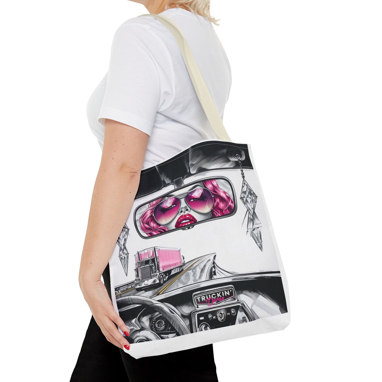 Glam Tote Bag - Diva Rear View Mirror Design