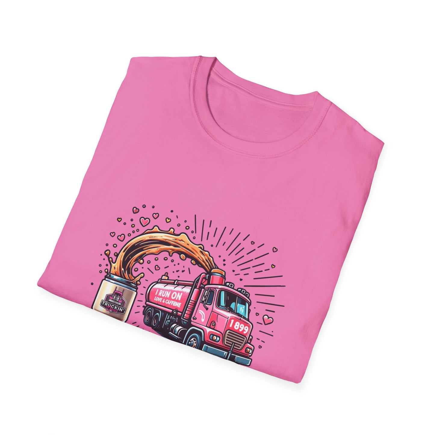 Funny Coffee Truck Unisex Softstyle T-Shirt - Perfect for Coffee Lovers