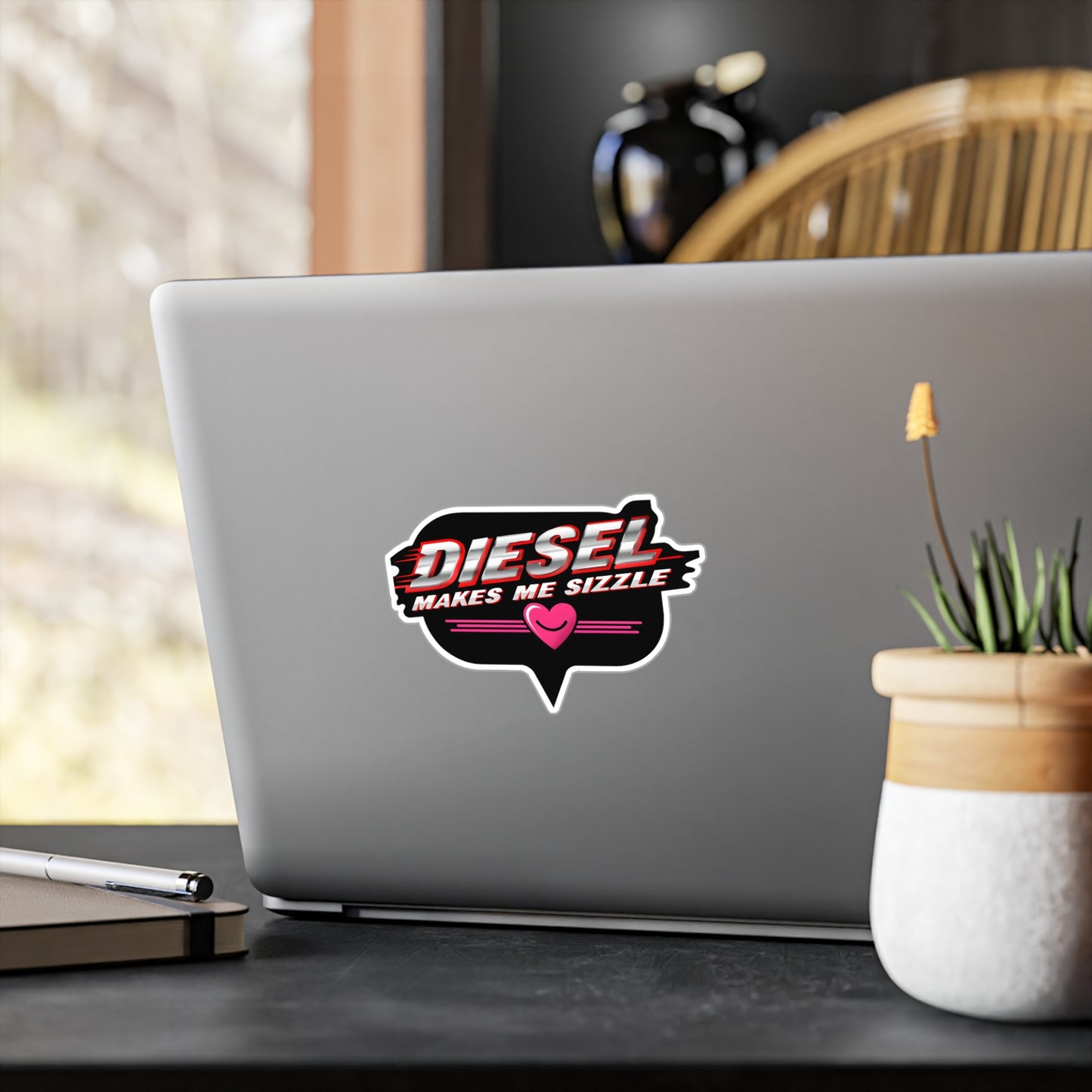 Kiss-Cut Vinyl Decal - 'Diesel Makes Me Sizzle'