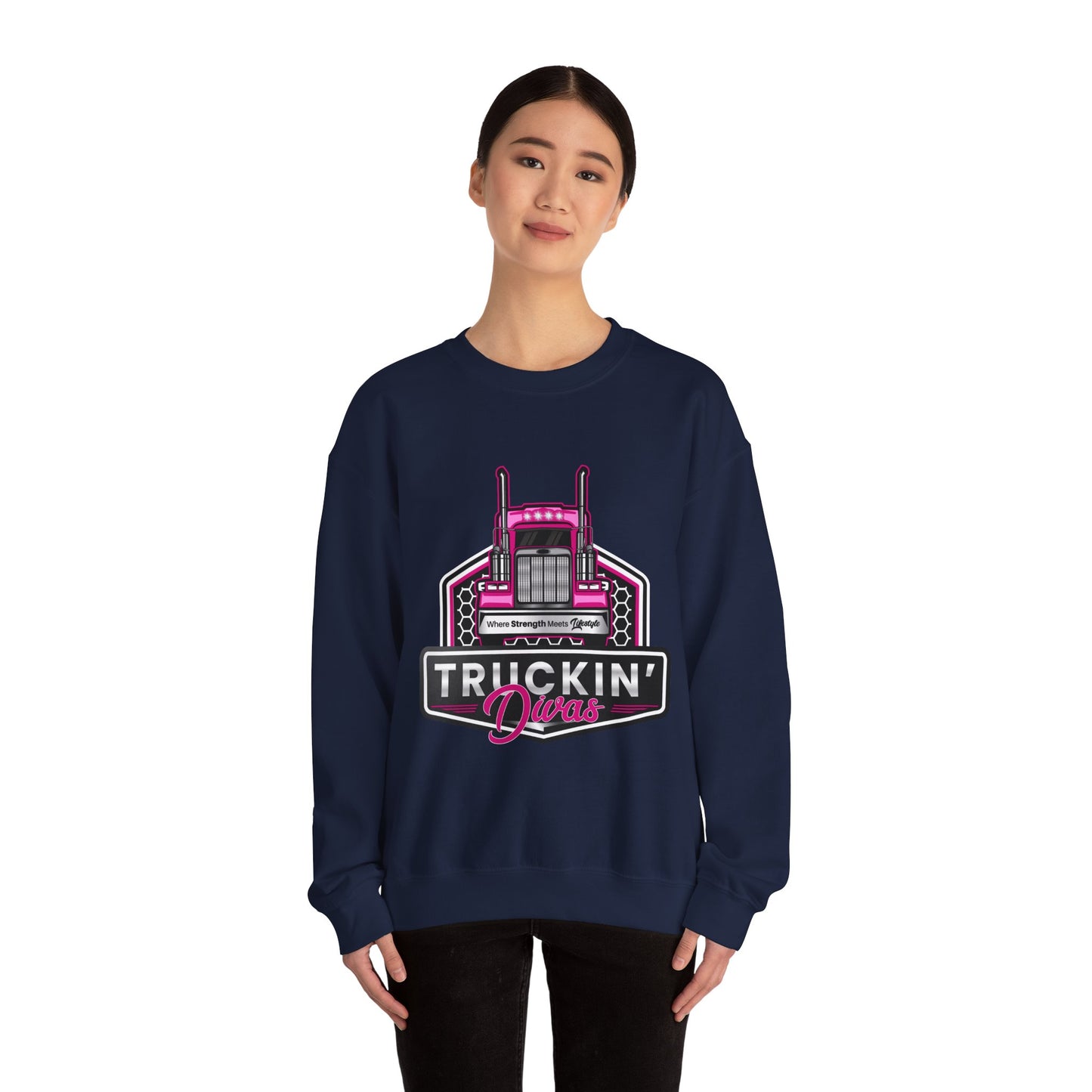Signature Truckin' Divas Unisex Heavy Blend™ Crewneck Sweatshirt