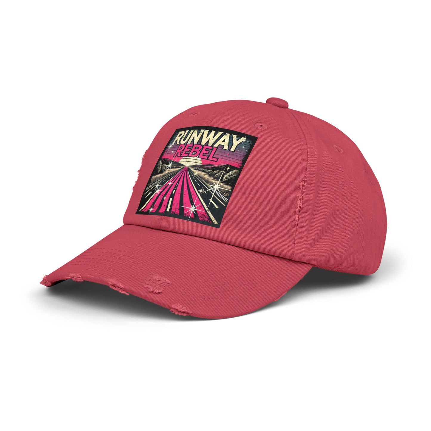 Runway Rebel Distressed Cap - Vintage Style Black Hat for Trendsetters