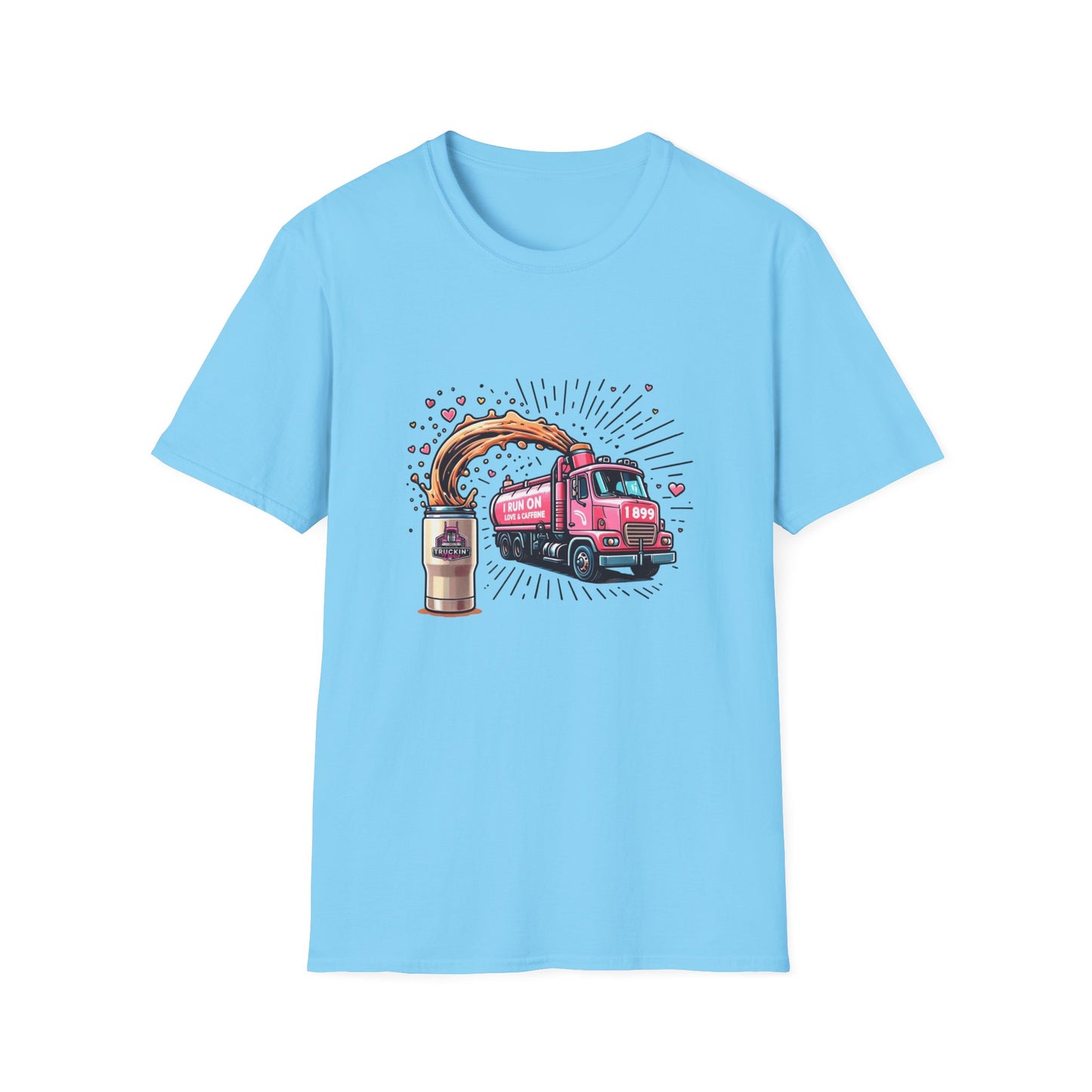 Funny Coffee Truck Unisex Softstyle T-Shirt - Perfect for Coffee Lovers