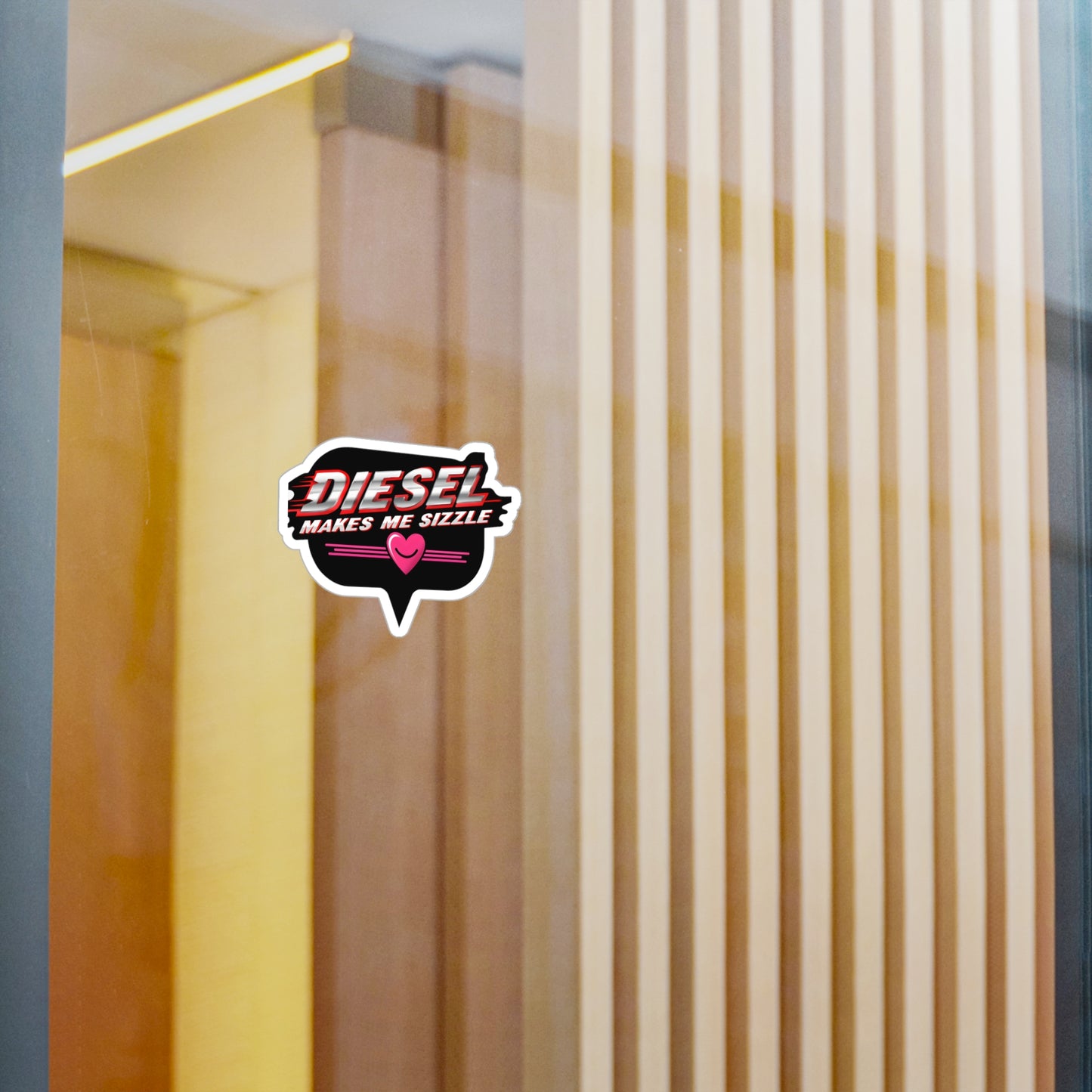 Kiss-Cut Vinyl Decal - 'Diesel Makes Me Sizzle'