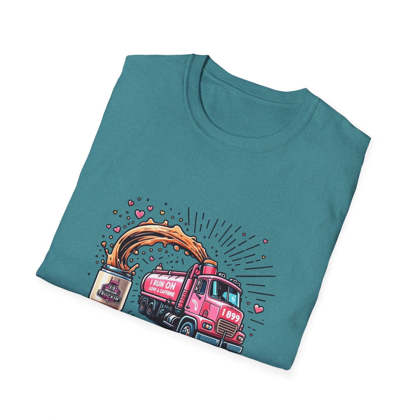Funny Coffee Truck Unisex Softstyle T-Shirt - Perfect for Coffee Lovers