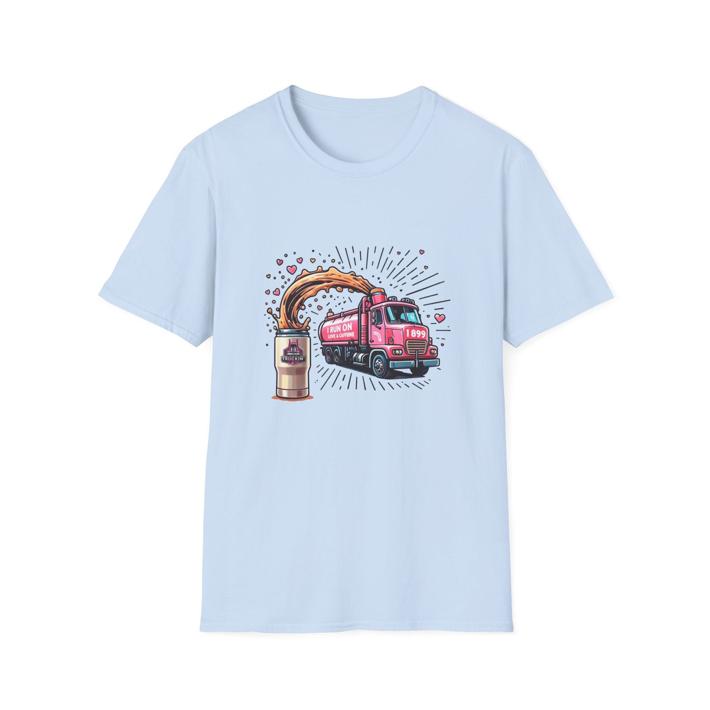 Funny Coffee Truck Unisex Softstyle T-Shirt - Perfect for Coffee Lovers