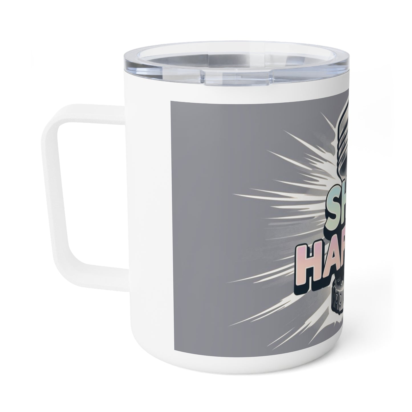 Fun Insulated Coffee Mug - "Shift Happens" 10oz