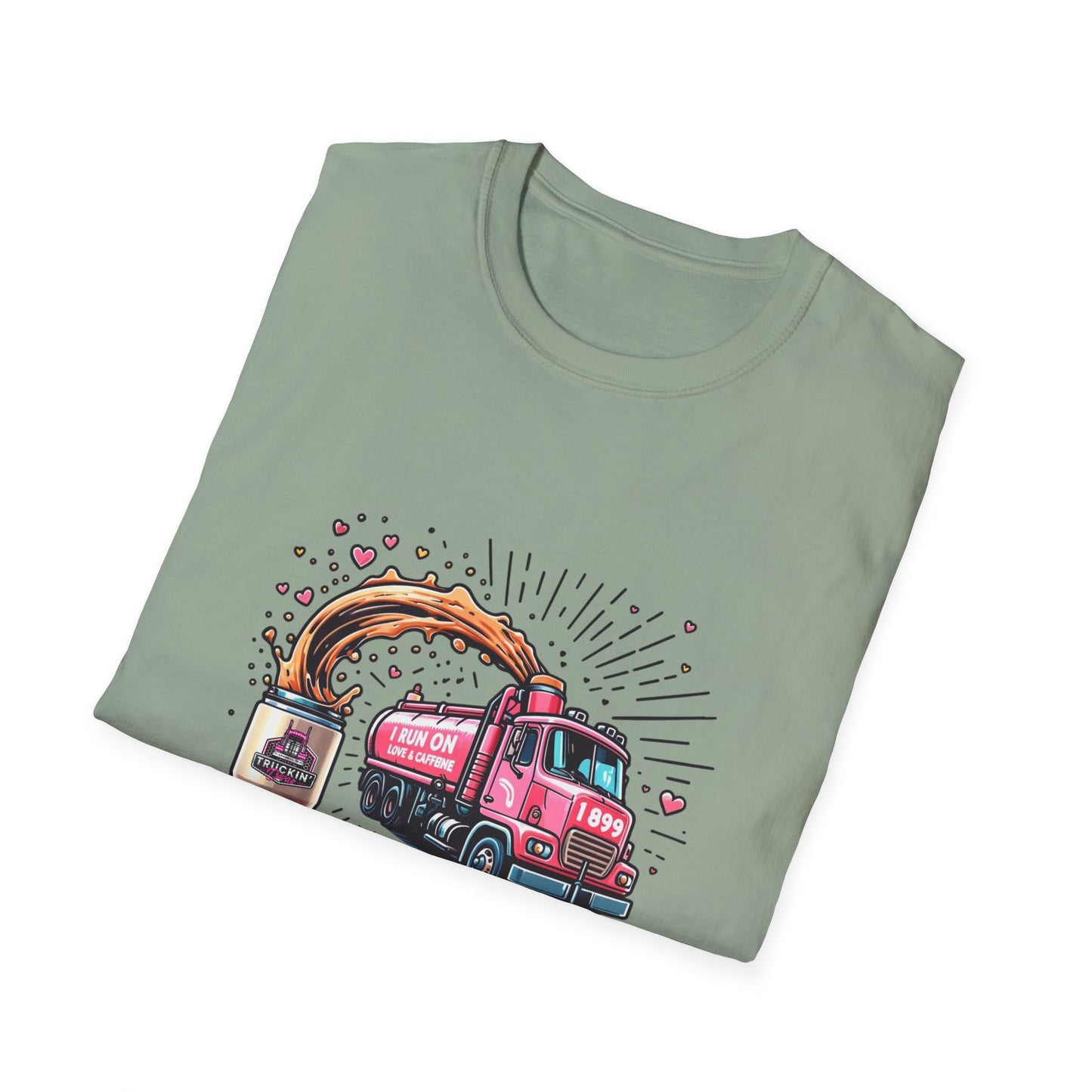 Funny Coffee Truck Unisex Softstyle T-Shirt - Perfect for Coffee Lovers