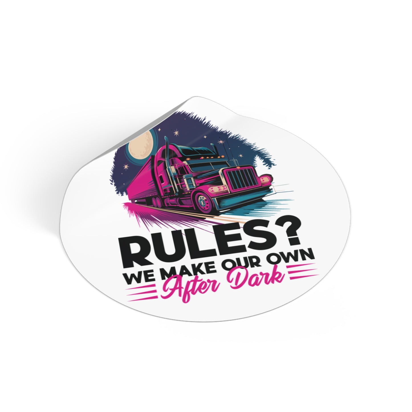 Rules? Round Vinyl Stickers