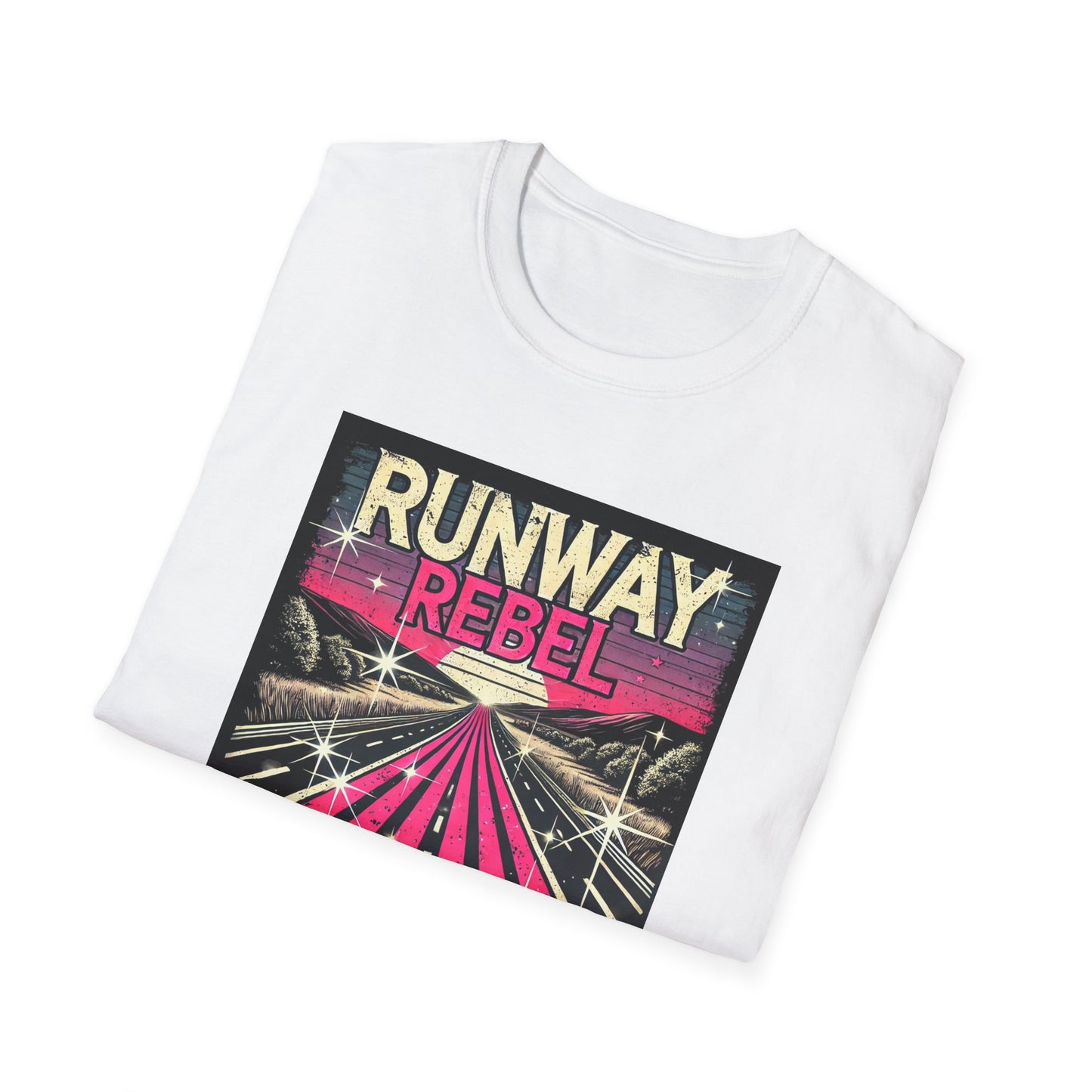 Runway Rebel Graphic T-Shirt - Unisex Softstyle Tee