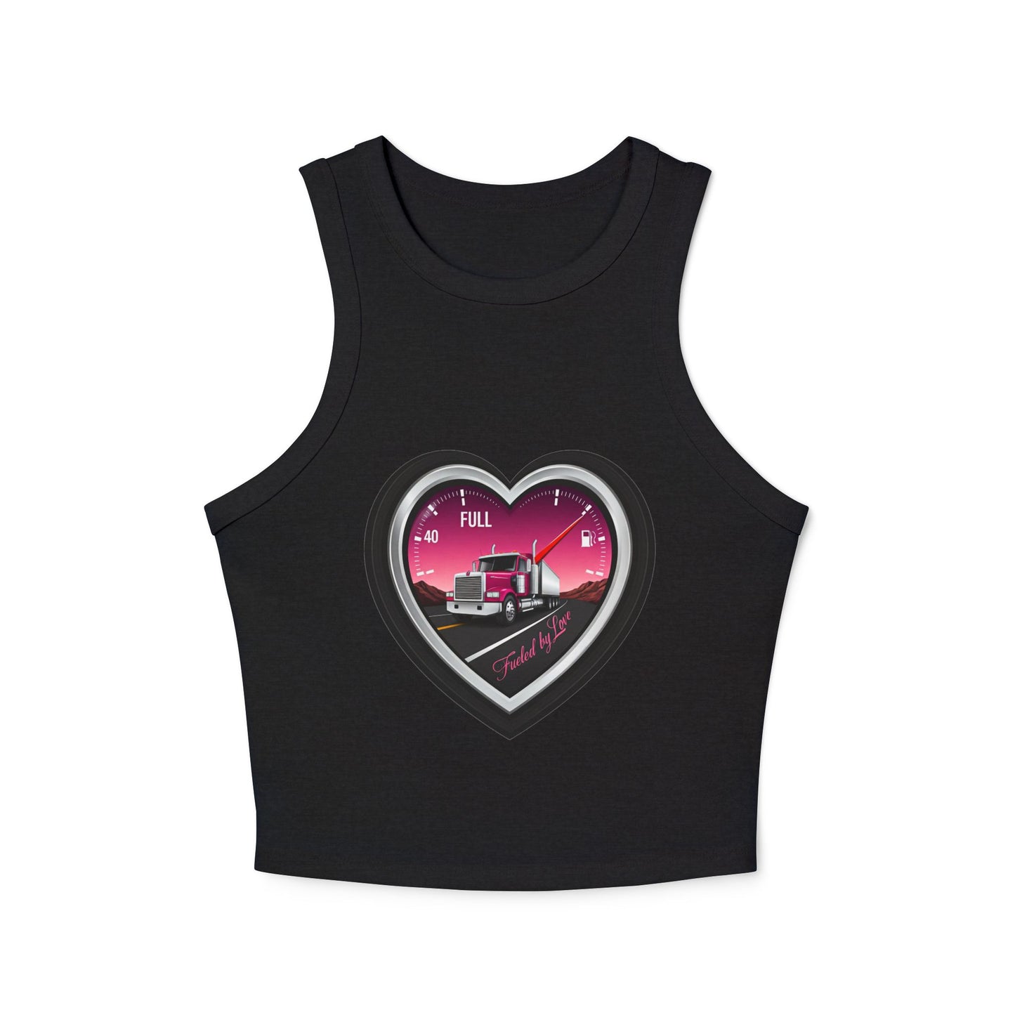 Heart-Themed Women's Racer Tank Top - Full of Love