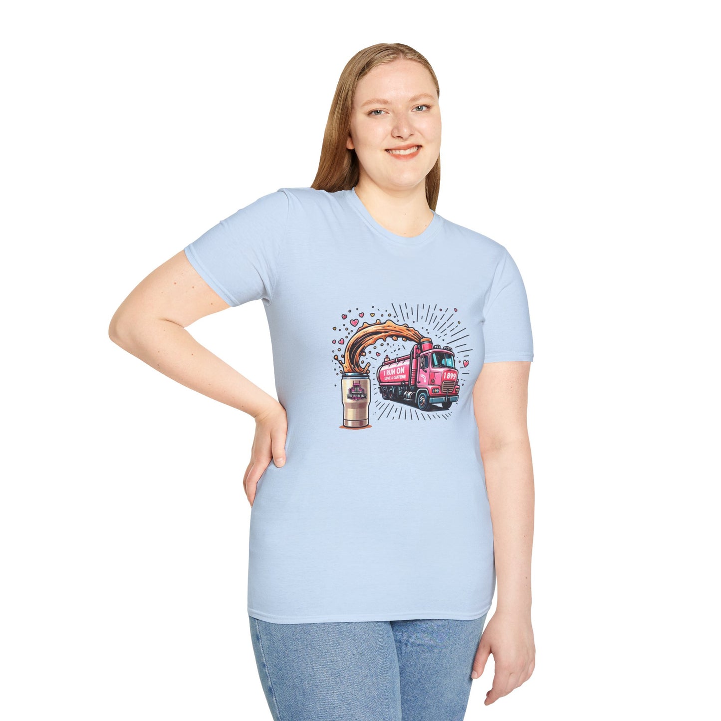 Funny Coffee Truck Unisex Softstyle T-Shirt - Perfect for Coffee Lovers
