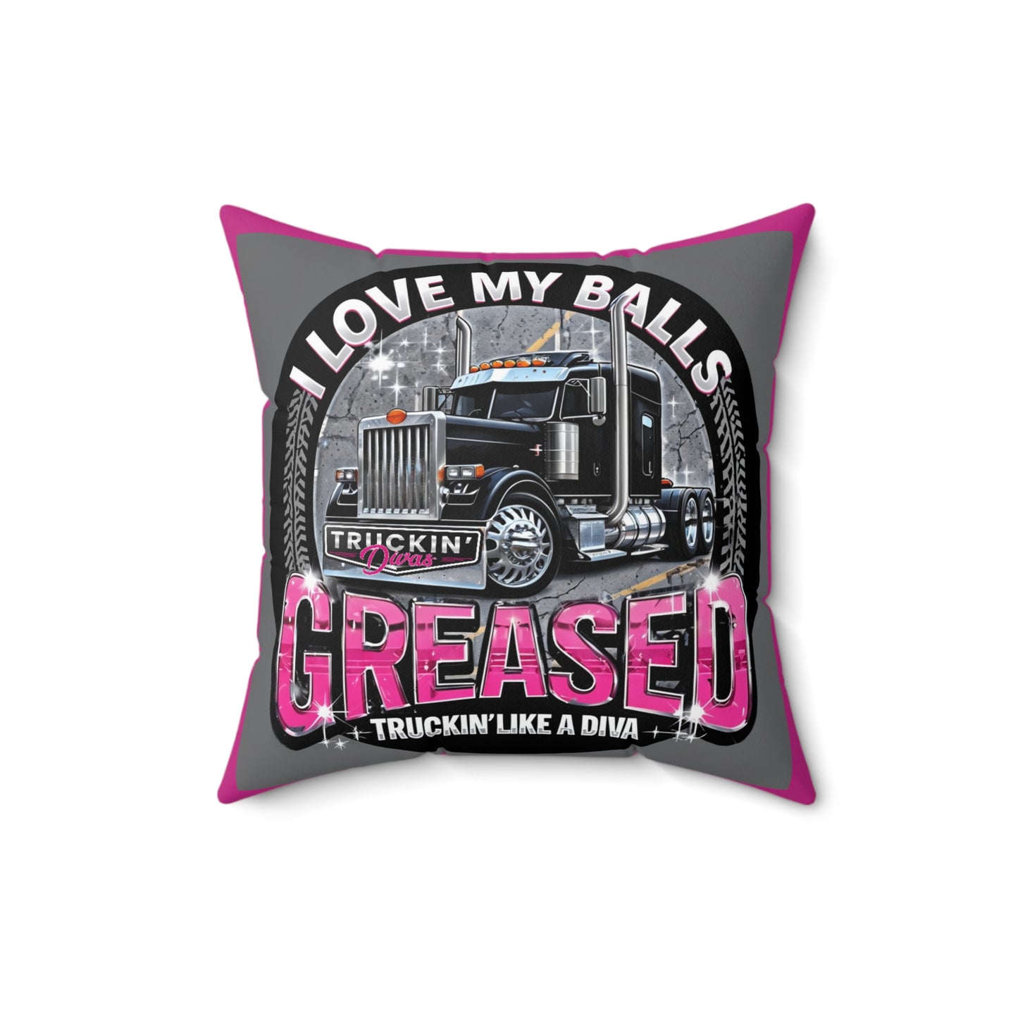 #Greased Truckin' Divas Custom Indoor Pillows (P)