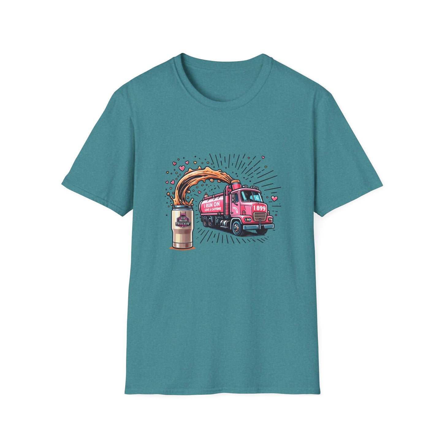 Funny Coffee Truck Unisex Softstyle T-Shirt - Perfect for Coffee Lovers