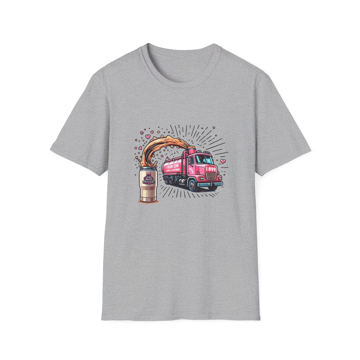 Funny Coffee Truck Unisex Softstyle T-Shirt - Perfect for Coffee Lovers
