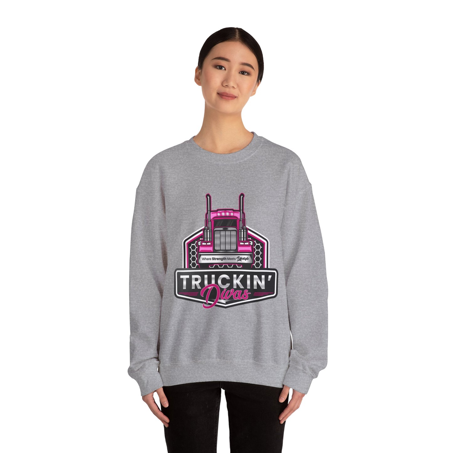 Signature Truckin' Divas Unisex Heavy Blend™ Crewneck Sweatshirt