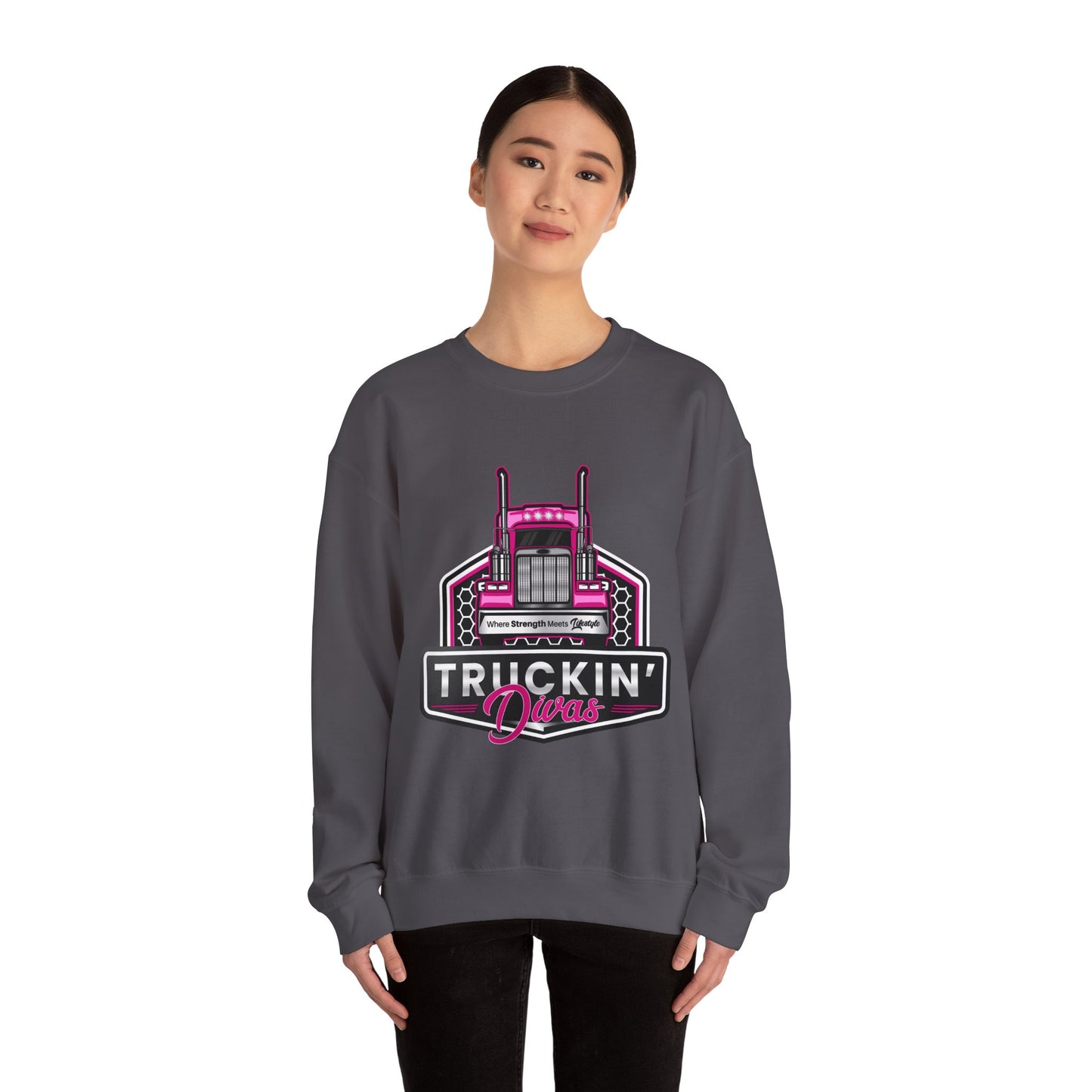 Signature Truckin' Divas Unisex Heavy Blend™ Crewneck Sweatshirt