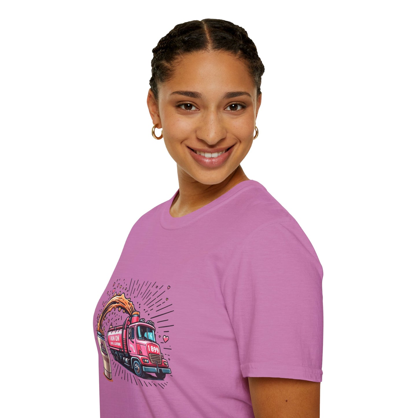 Funny Coffee Truck Unisex Softstyle T-Shirt - Perfect for Coffee Lovers