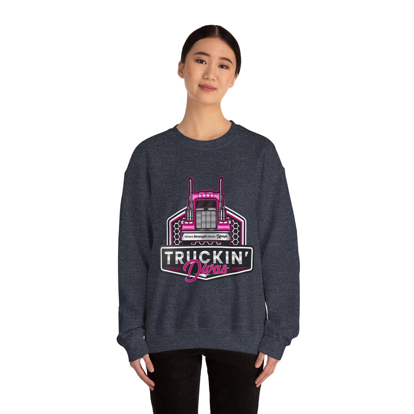 Signature Truckin' Divas Unisex Heavy Blend™ Crewneck Sweatshirt