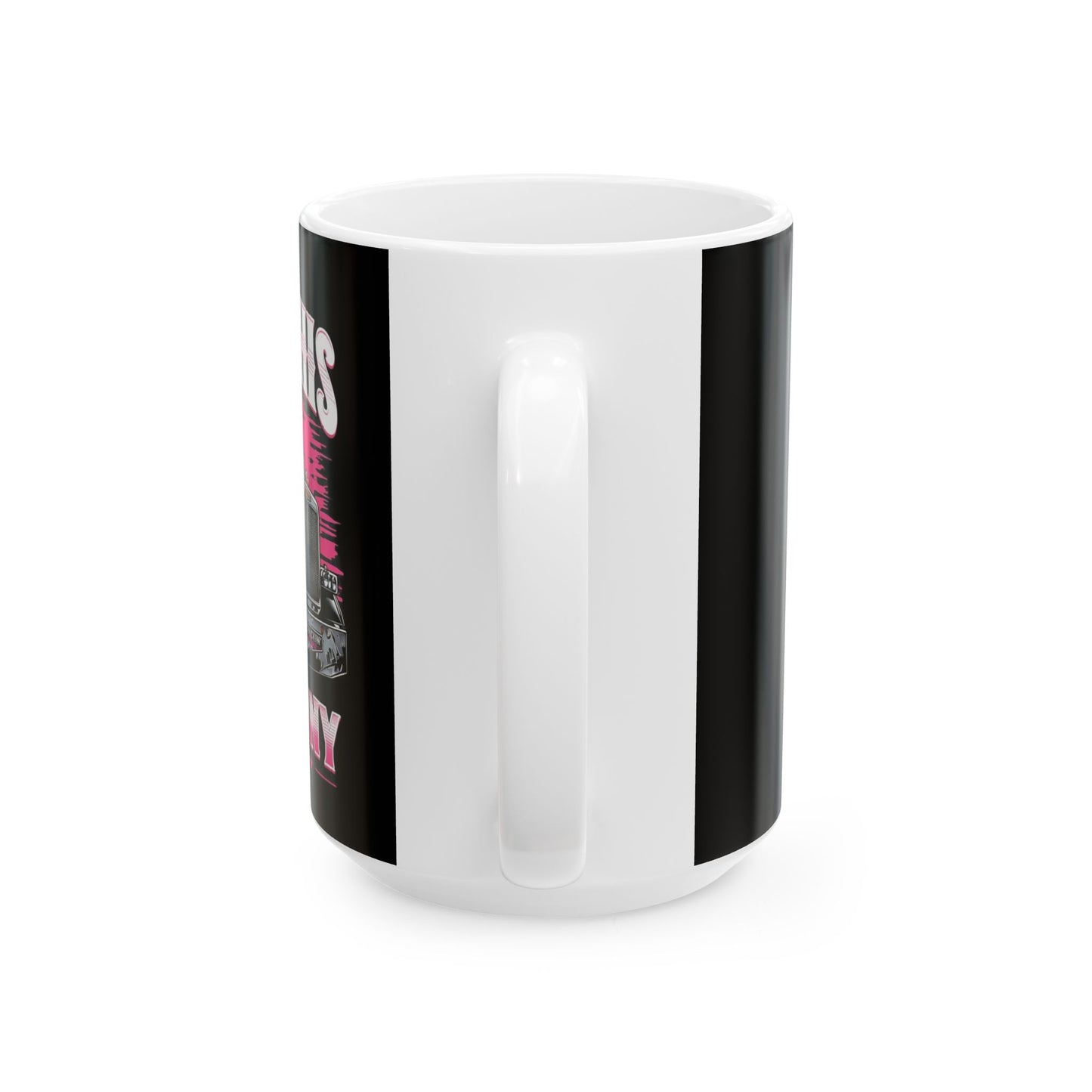 Trucker Life Ceramic Mug - I Steer Iron Horse Design - 11oz & 15oz