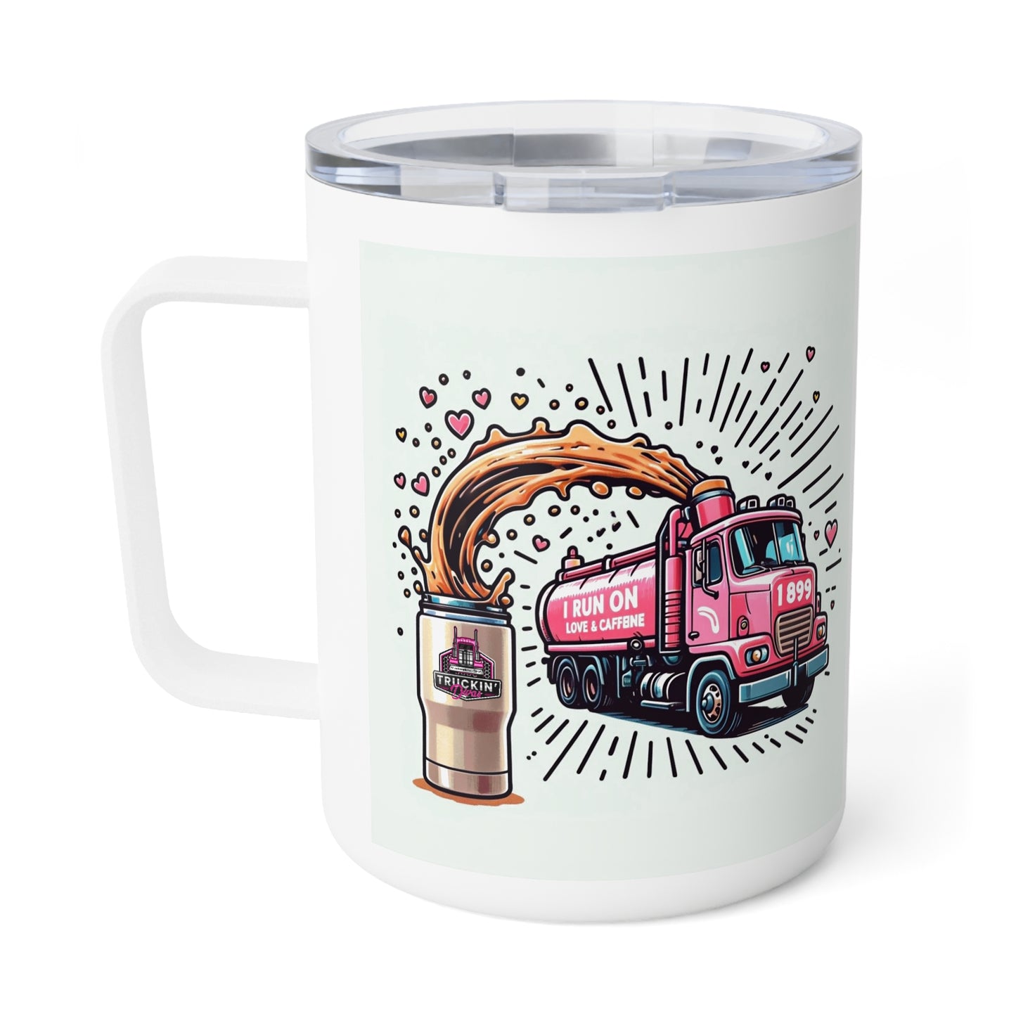 Cute Insulated Coffee Mug with Ice Cream Truck Design - Perfect Gift for Foodies