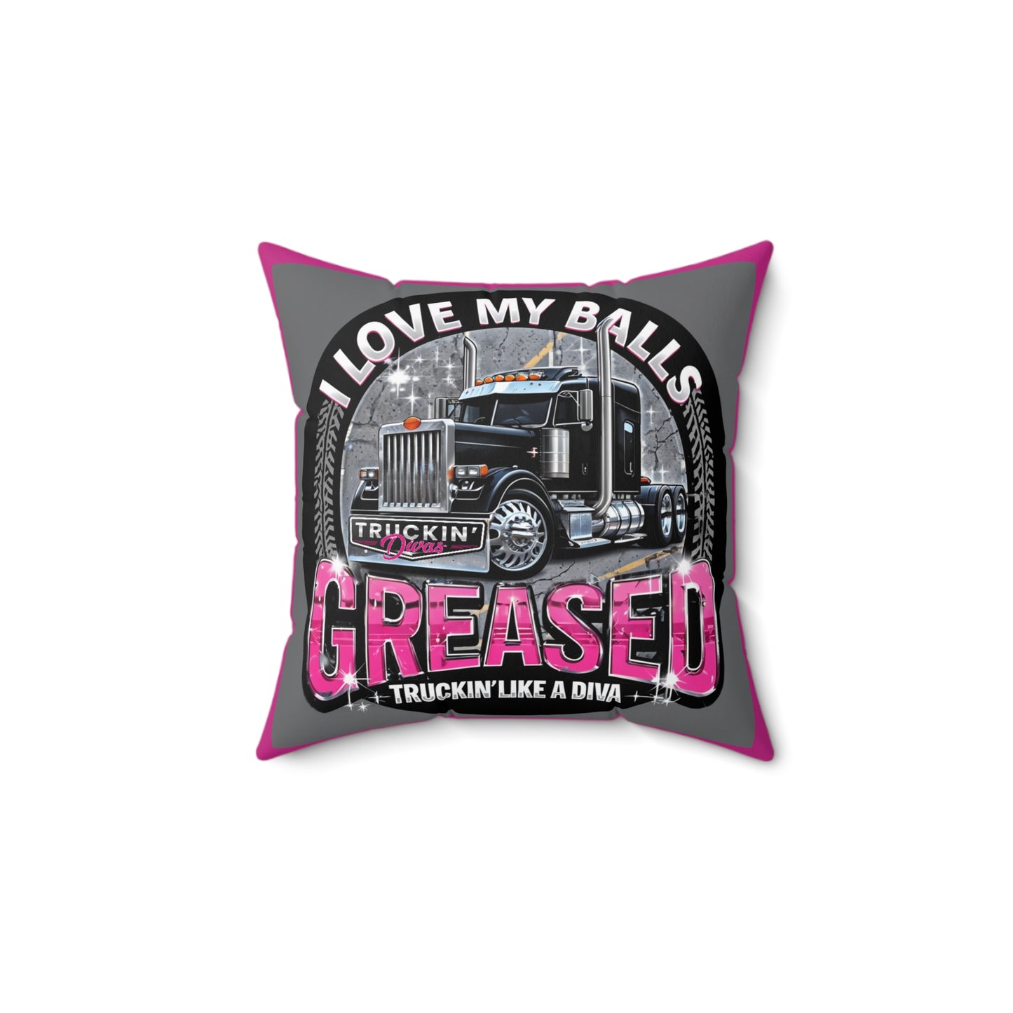 #Greased Truckin' Divas Custom Indoor Pillows (P)