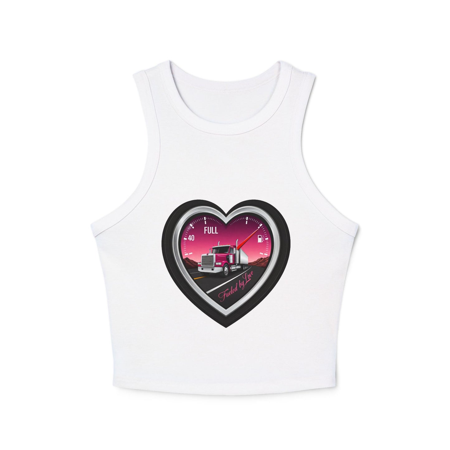 Heart-Themed Women's Racer Tank Top - Full of Love
