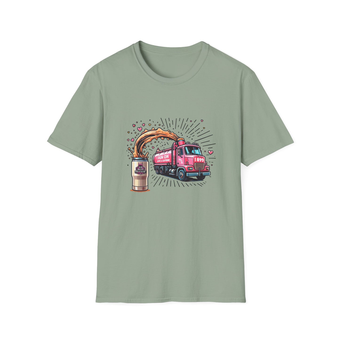 Funny Coffee Truck Unisex Softstyle T-Shirt - Perfect for Coffee Lovers