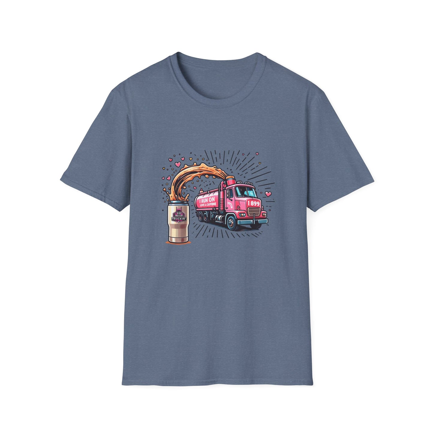 Funny Coffee Truck Unisex Softstyle T-Shirt - Perfect for Coffee Lovers