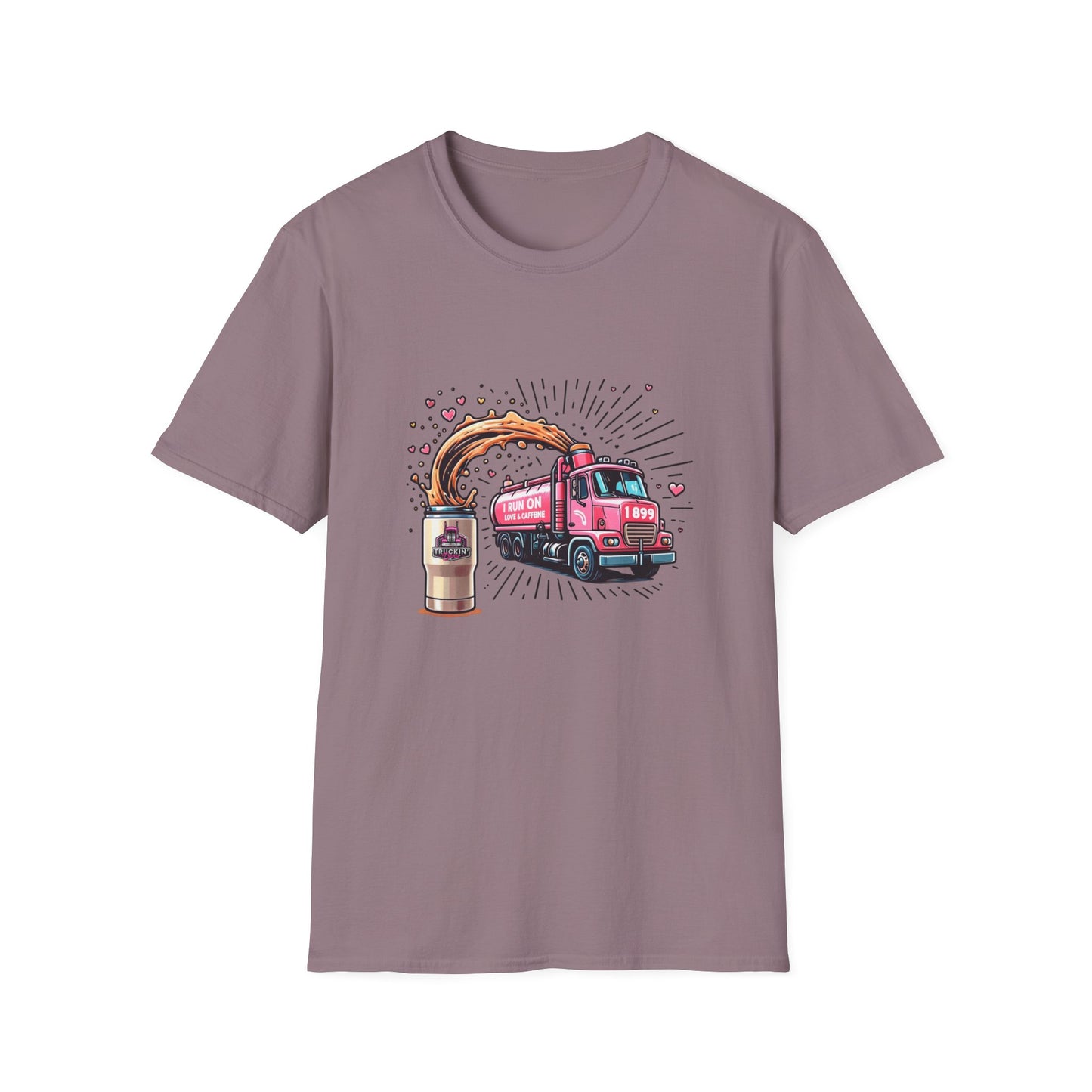 Funny Coffee Truck Unisex Softstyle T-Shirt - Perfect for Coffee Lovers
