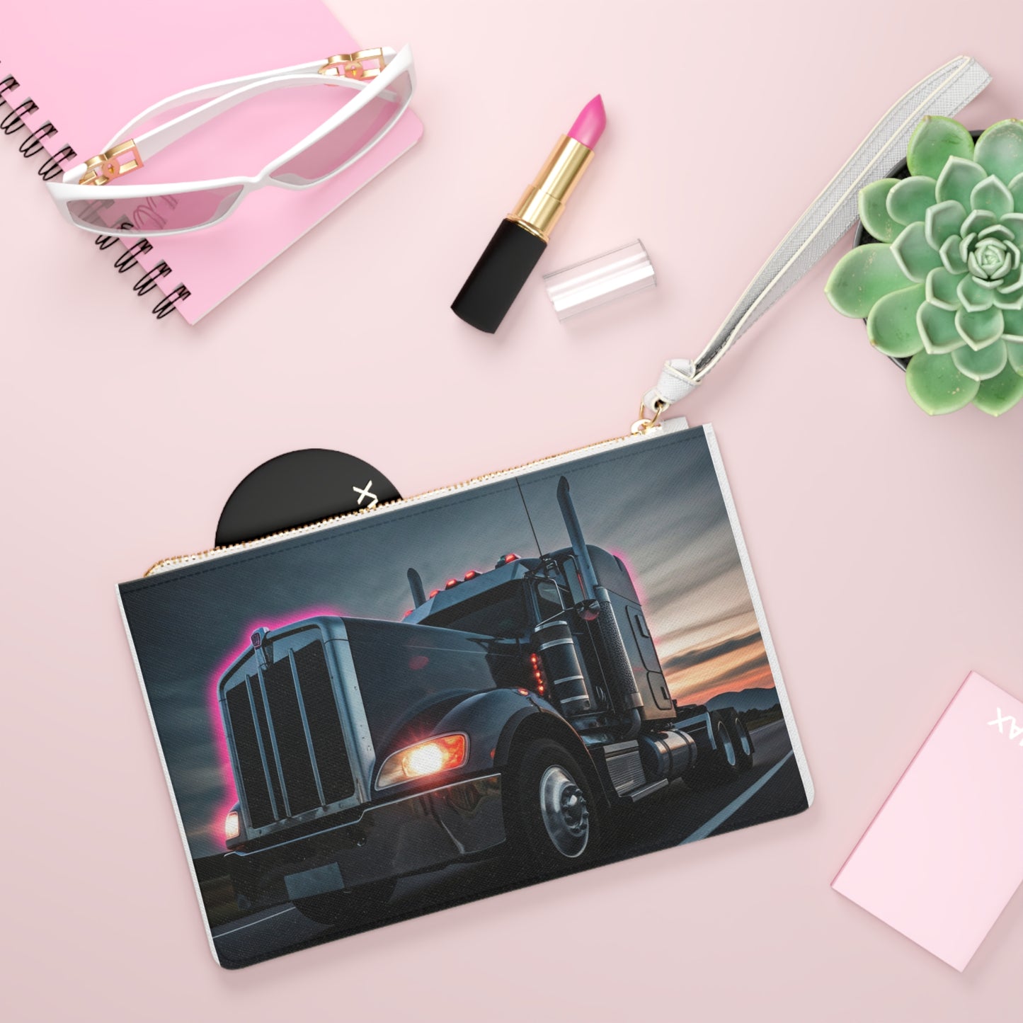 Pink Glow Clutch Bag
